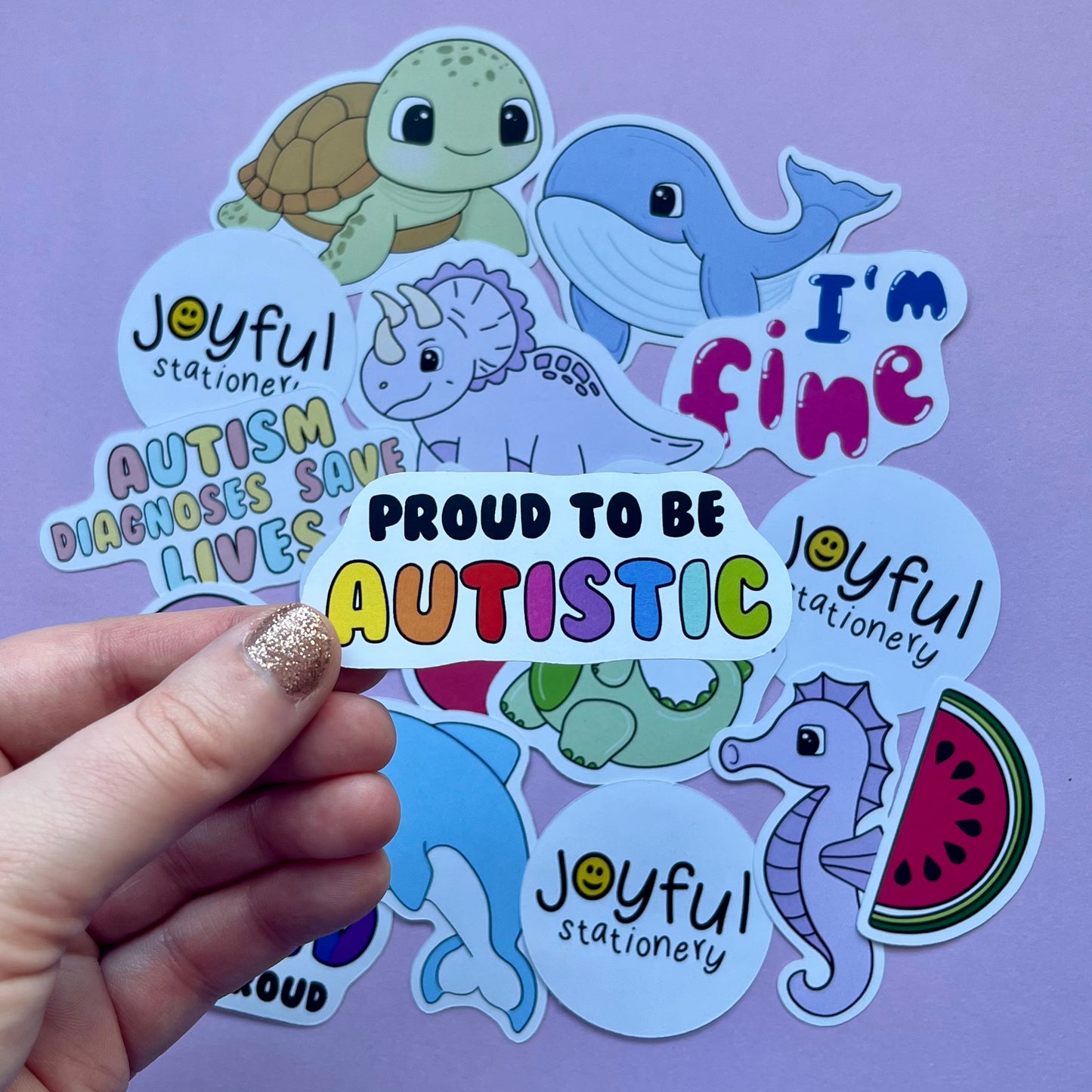 Proud To Be Autistic Rainbow Sticker