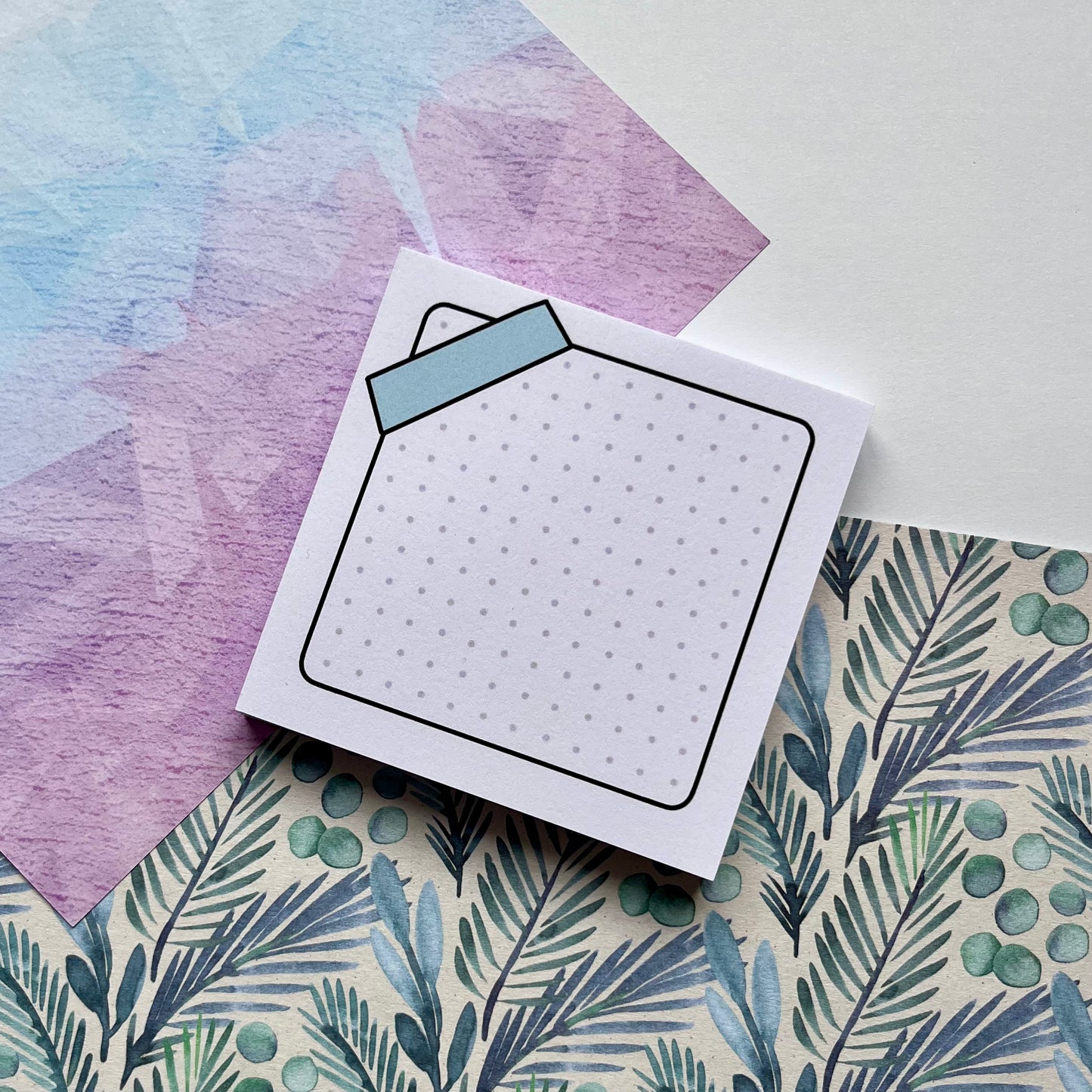 Dotted Memo Pad with Tape Detail