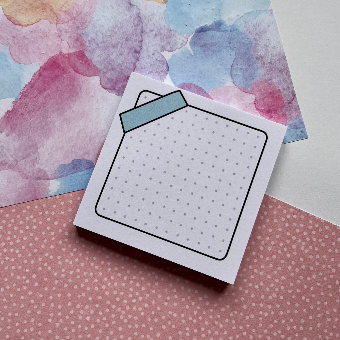 Dotted Memo Pad with Tape Detail