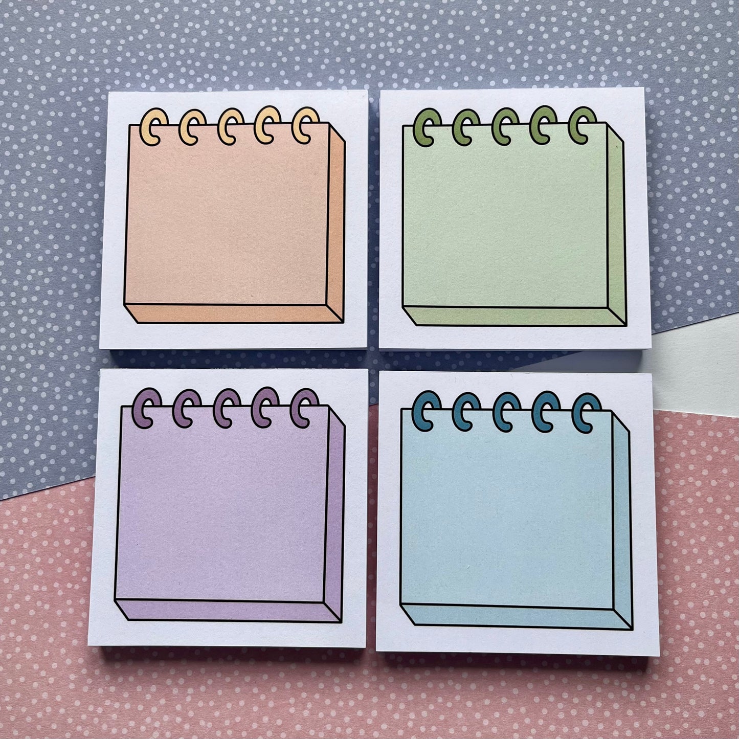 4 Pack Spiral Binder Memo Pads