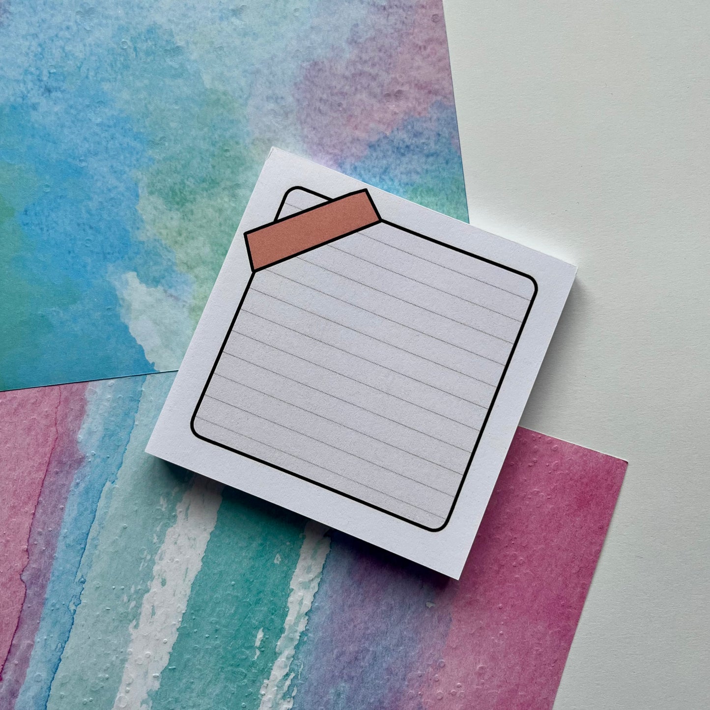 Lined memo Pad with Tape Detail
