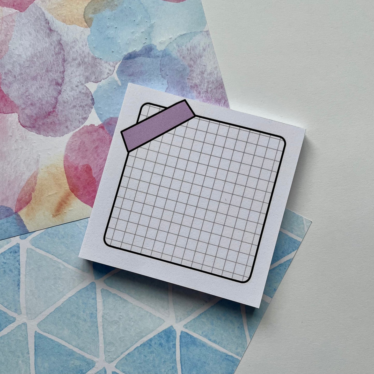 Grid Memo Pad with Tape Detail