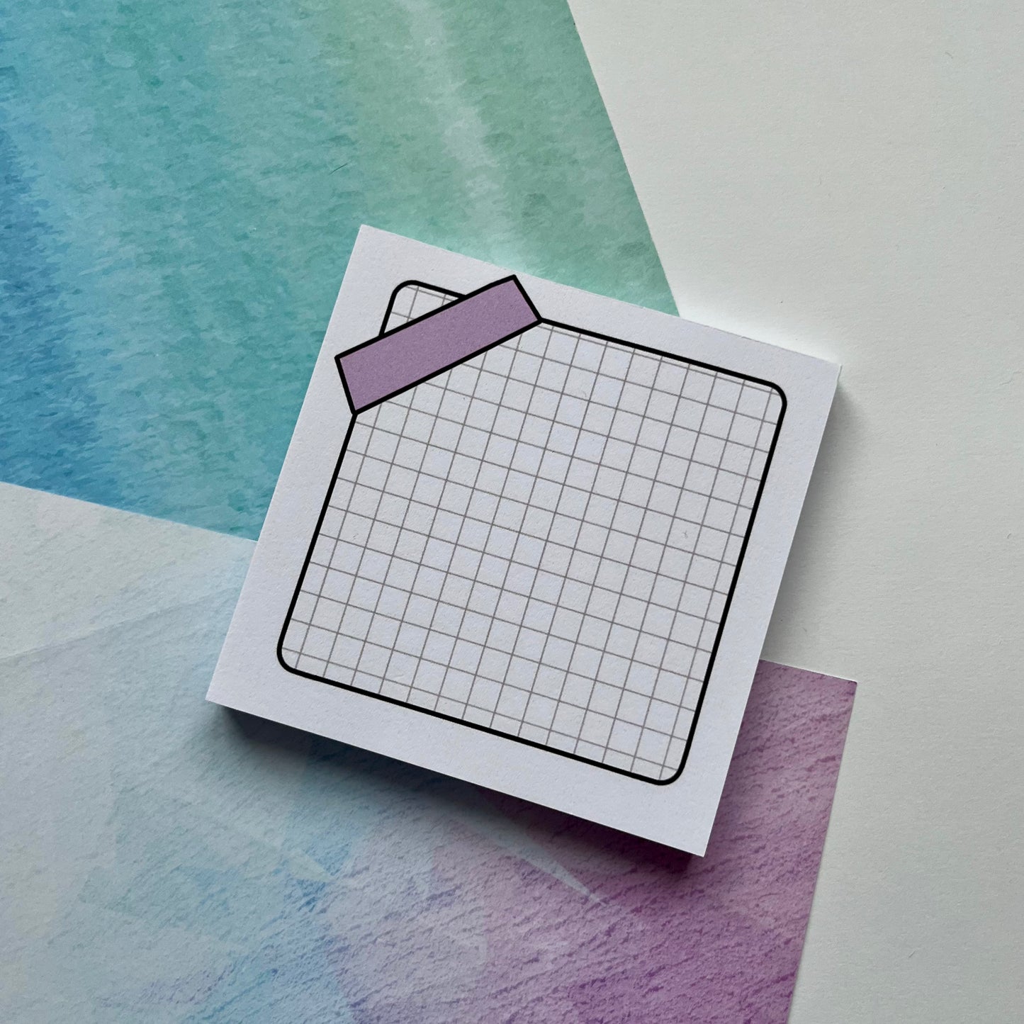 Grid Memo Pad with Tape Detail