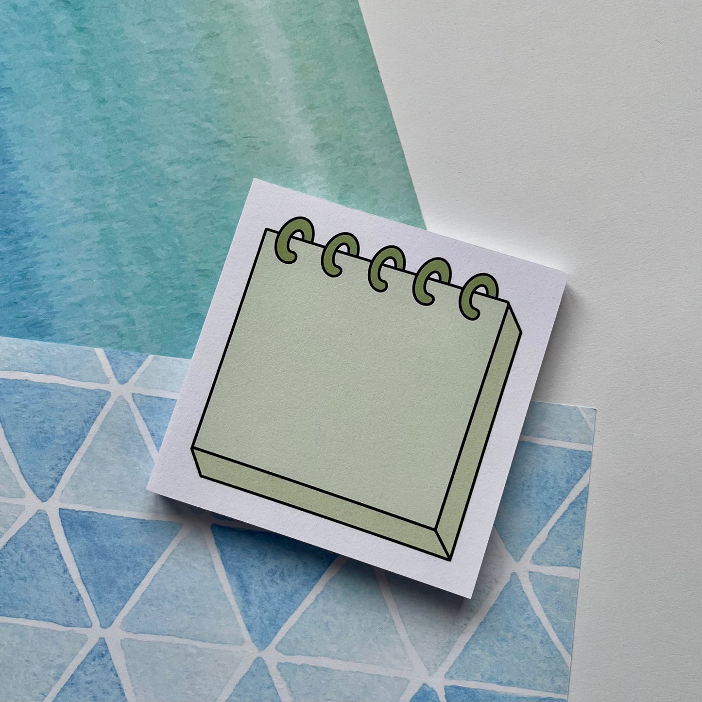 Spiral Binder Memo Pad Green