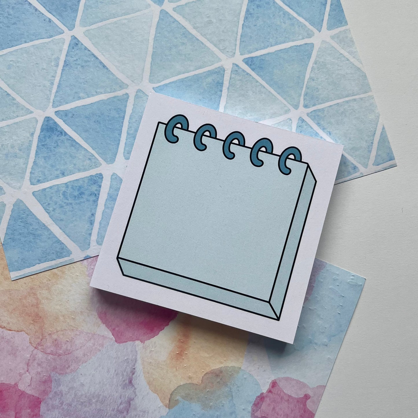 Spiral Binder Memo Pad Blue