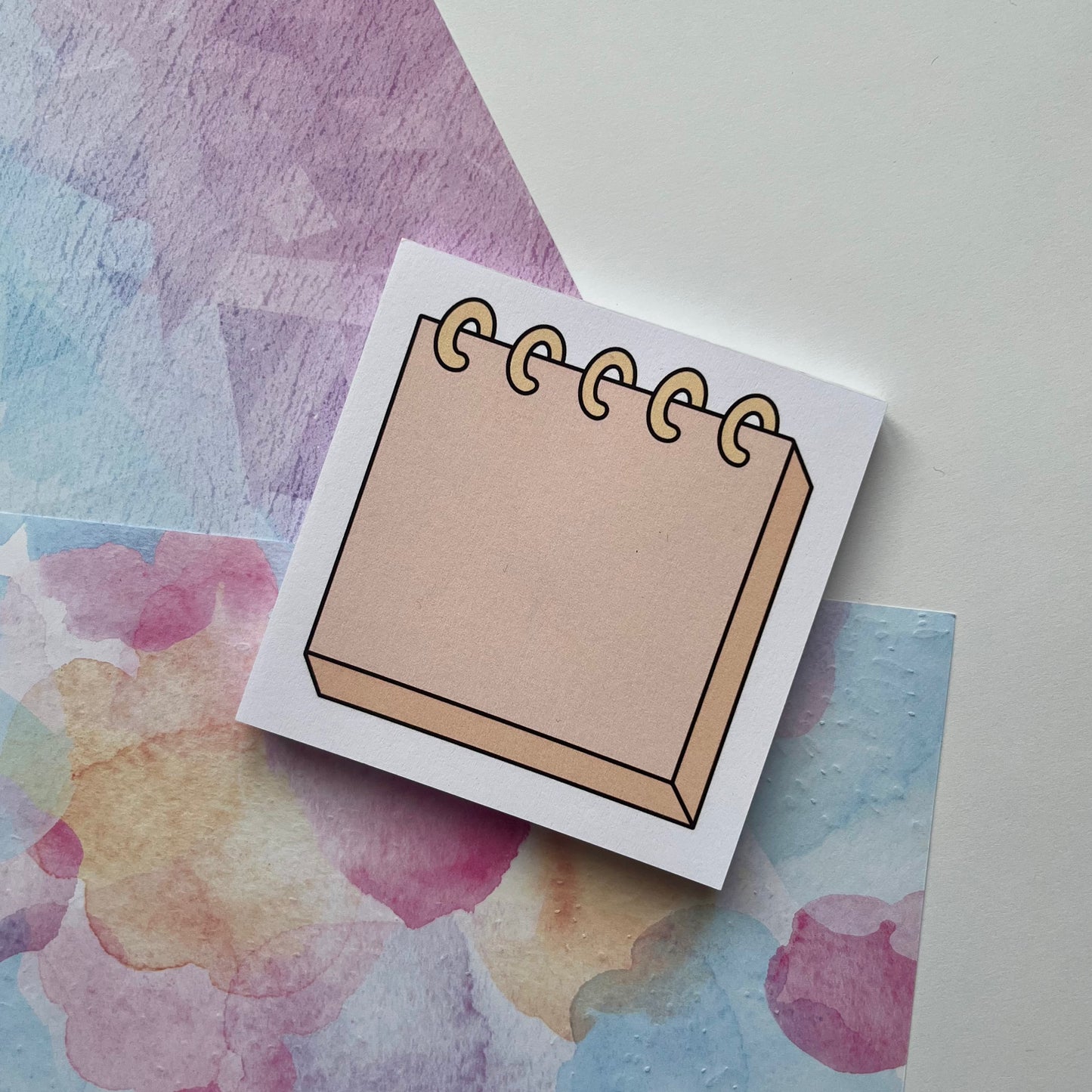Spiral Binder Memo Pad Peach