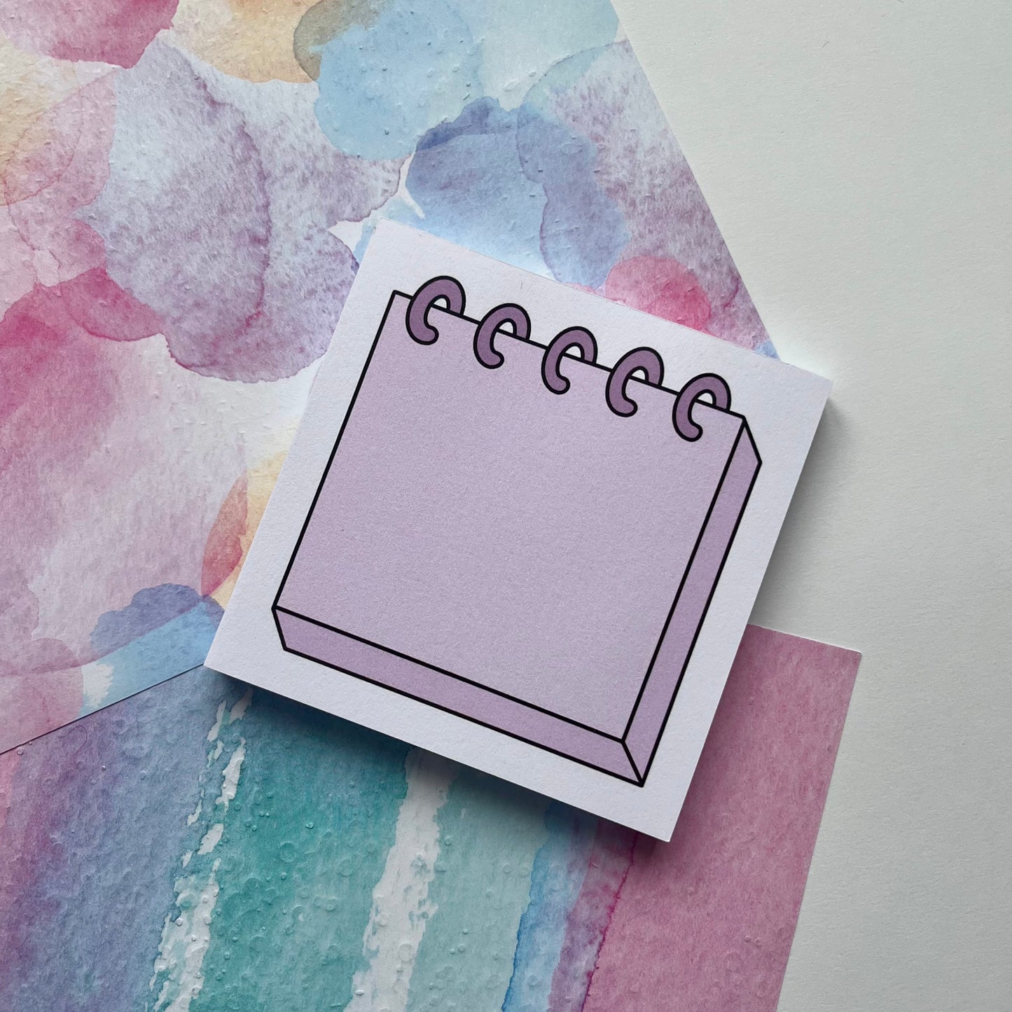 Spiral Binder Memo Pad Purple