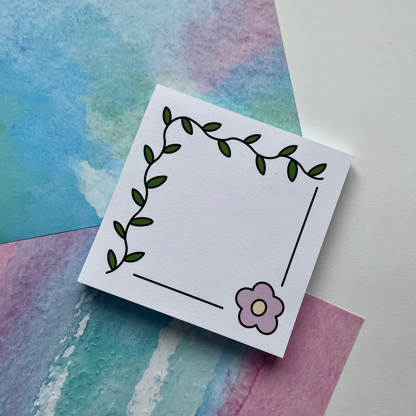Vine and Flower Memo Pad